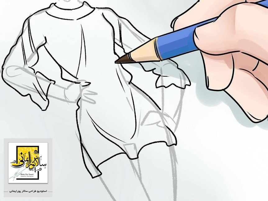آموزش طراحی لباس روی کاغذ